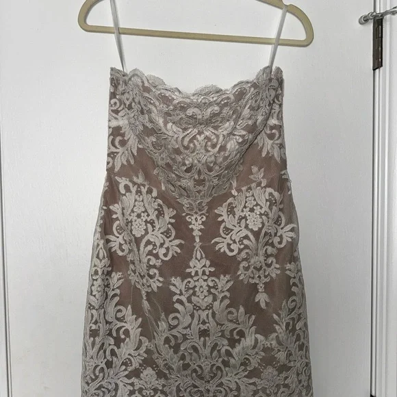 Stone Cold Fox Strapless White Lace Dress - Picture 6 of 13